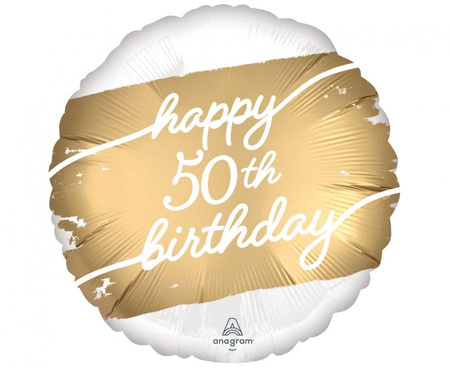 Balon foliowy 18" -  Golden age 50