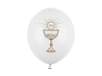 Balony 30cm, IHS, Pastel Pure White (1 op. / 6 szt.)