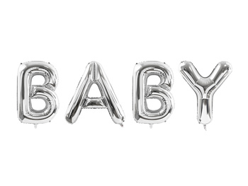 Balon foliowy Baby, 262x86cm, srebrny