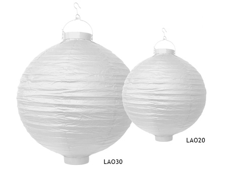 Lampion papierowy, biały, 20cm