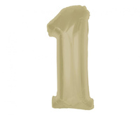 Balon foliowy Smart, cyfra 1, matowa latte, 92 cm KK