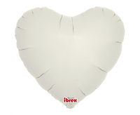 Balon foliowy, serce 14", Cloud Gray, 5 szt.