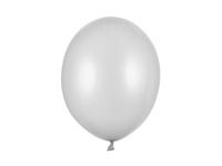 Balony Strong 30cm, Metallic Silver Snow (1 op. / 100 szt.)