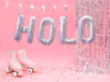 Balon foliowy Litera ''H'', 35cm, holograficzny