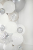 Balony foliowe Gwiazdka, 12cm, srebrny (1 op. / 25 szt.)