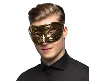 Maska wenecka Disco gold
