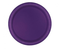 Talerzyki papierowe fioletowe, 23 cm, 8 szt.
