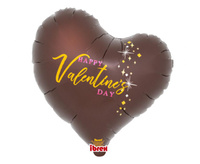 Balon foliowy, serce 14", Valentine Chocolate, packed