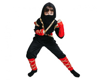 Zestaw dla dzieci Waleczny Ninja (bluzka z kapturem, spodnie, pasek, maska), rozm.130/140 cm