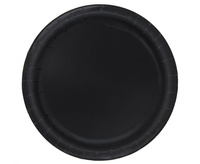 Talerzyki papierowe czarne, 23 cm, 8 szt.