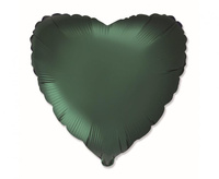Balon foliowy 18" - Serce (satynowy c. zielony)