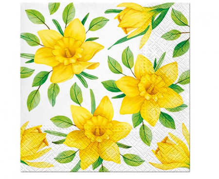 Serwetki wzorzyste Daffodils in Bloom 33x33 cm / 20 szt.