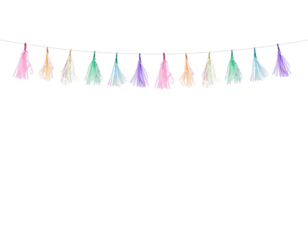 Girlanda frędzle, mix, 1,2m