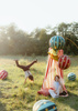 Balon foliowy Piłka w gwiazdki, 75 cm, zielony