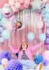 Balon foliowy serce Koci Domek Gabi, 35cm, mix