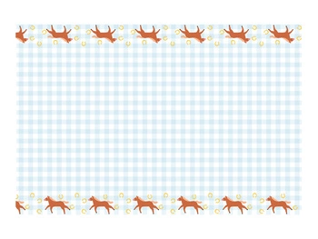 Obrus papierowy Kratka z końmi, mix, 180x120 cm