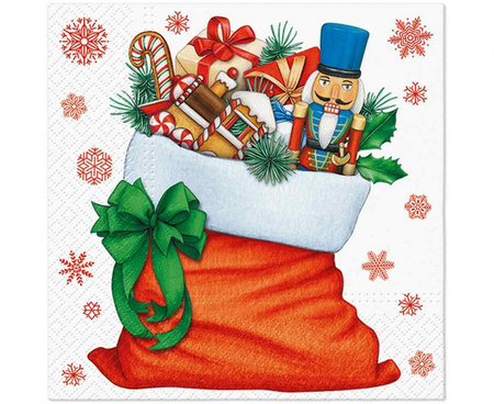 Serwetki wzorzyste Bag with Gifts 33x33 cm / 20 szt.