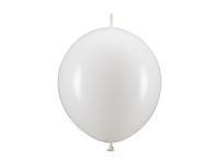 Balony z łącznikiem, 33 cm, biały (1 op. / 20 szt.)