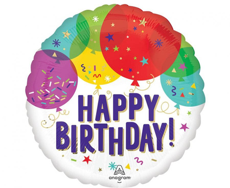 Balon foliowy 18" -  Birthday balloons