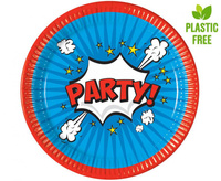 Talerzyki papierowe Boom Party, next generation, 23cm, 8 szt. (plastic-free)