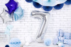 Balon foliowy Cyfra ''7'', 86cm, srebrny