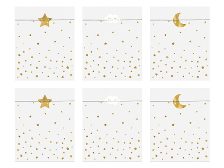Torebki na słodycze Little Star, 13x14cm (1 op. / 6 szt.)