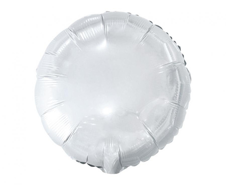 Balon foliowy okrągły, biały, 18/ 100szt.