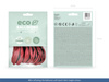 Balony Eco 30cm metalizowane, czerwony (1 op. / 10 szt.)