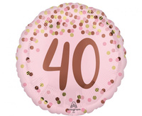 Balon foliowy 18" Pretty pink 40th birthday