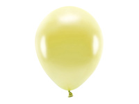 Balony Eco 30cm metalizowane, jasny żółty (1 op. / 10 szt.)