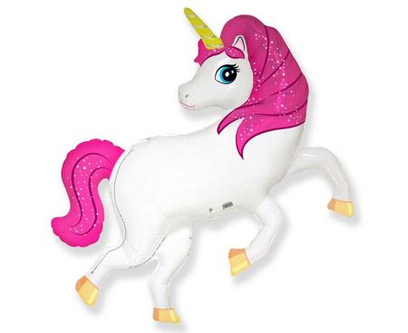 Balon foliowy 24 cale - Jednorożec różowy