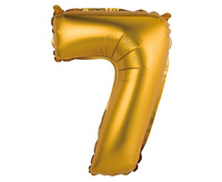 Balon foliowy "Cyfra 7", złota, matowa, 35 cm