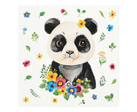 Serwetki wzorzyste Flower Panda 33x33 cm / 20 szt.