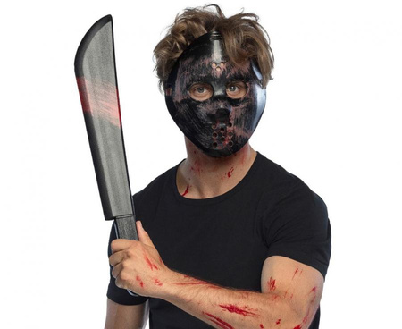 Zestaw Zabójca (maska na twarz i maczeta 53 cm)