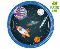 Talerzyki papierowe Rocket Space (next generation) 20 cm, 8 szt. (plastic-free) (papier FSC)