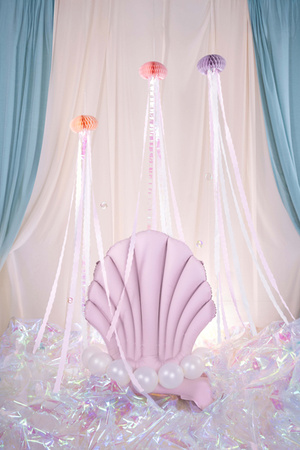 Balon foliowy Muszla, 96x80 cm, mix