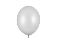 Balony Strong 27cm, Metallic Silver Snow (1 op. / 50 szt.)