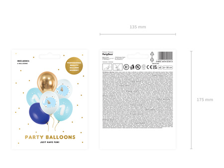 Balony 30 cm, Roczek, Pastel Light Blue (1 op. / 50 szt.)