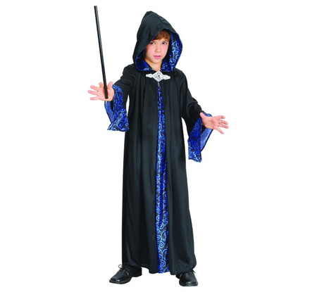 Strój dla dzieci Czarodziej Elegant (kostium z kapturem), rozm. 110/120 cm