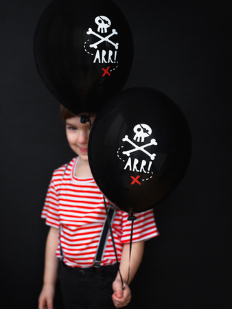 Balony 30cm, Piraci, Pastel Black (1 op. / 50 szt.)