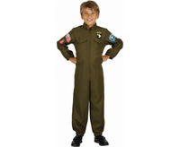 Strój dla dzieci Zielony Pilot (kombinezon), rozm.120/130 cm