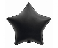 Balon foliowy "Gwiazda", matowa, czarna, 19"