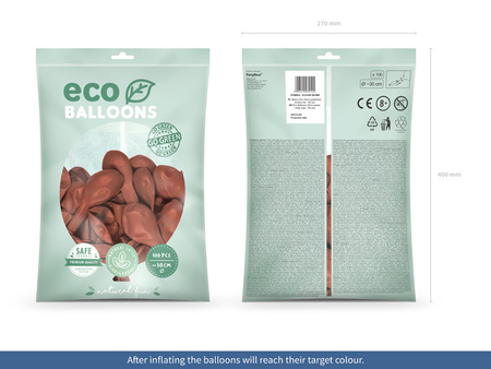 Balony Eco 30cm pastelowe, brudny róż (1 op. / 100 szt.)