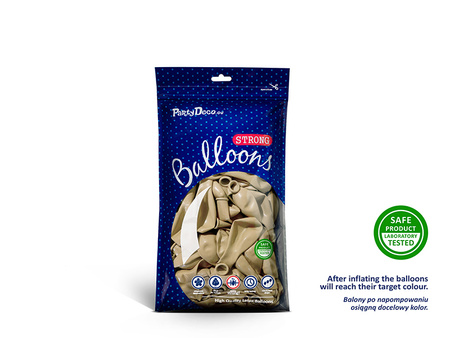 Balony Strong 12 cm, Metallic Cold Gold (1 op. / 100 szt.)