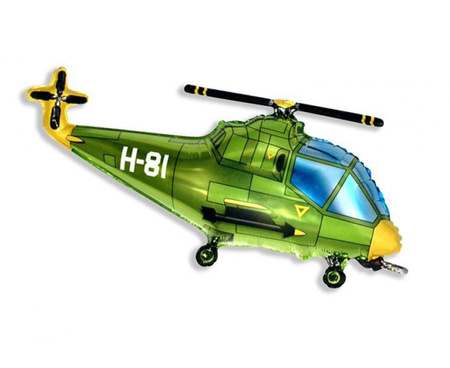 Balon foliowy 24" - "Helikopter" (zielony)