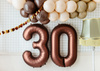 Balon foliowy Cyfra '3', 86cm, mocca