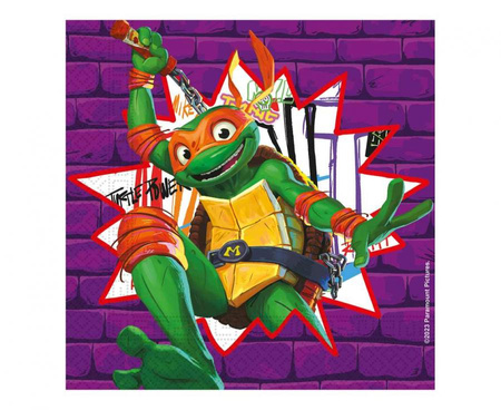 Serwetki papierowe Teenage Mutant Ninja Turtle Nickelodeon, 33x33 cm, 20 szt. (papier FSC)