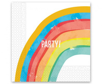 Serwetki papierowe Rainbow Party, rozm. 33 x 33 cm, 20 szt.