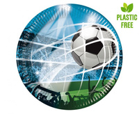 Talerzyki papierowe Soccer Fans (next generation) 20 cm, 8 szt. (plastic-free) (papier FSC)