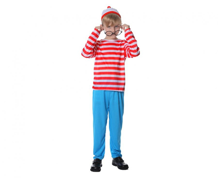 Zestaw dla dzieci Ciekawski Chłopiec (kapelusz, okulary, top, spodnie), rozm. 110/120 cm